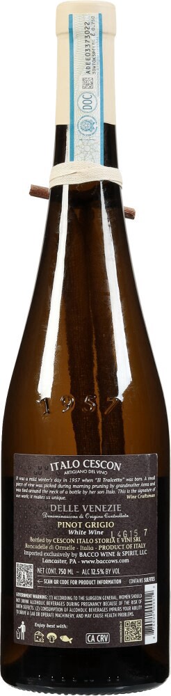 slide 2 of 2, Italo Cescon Pinot Grigio 750 ml, 750 ml