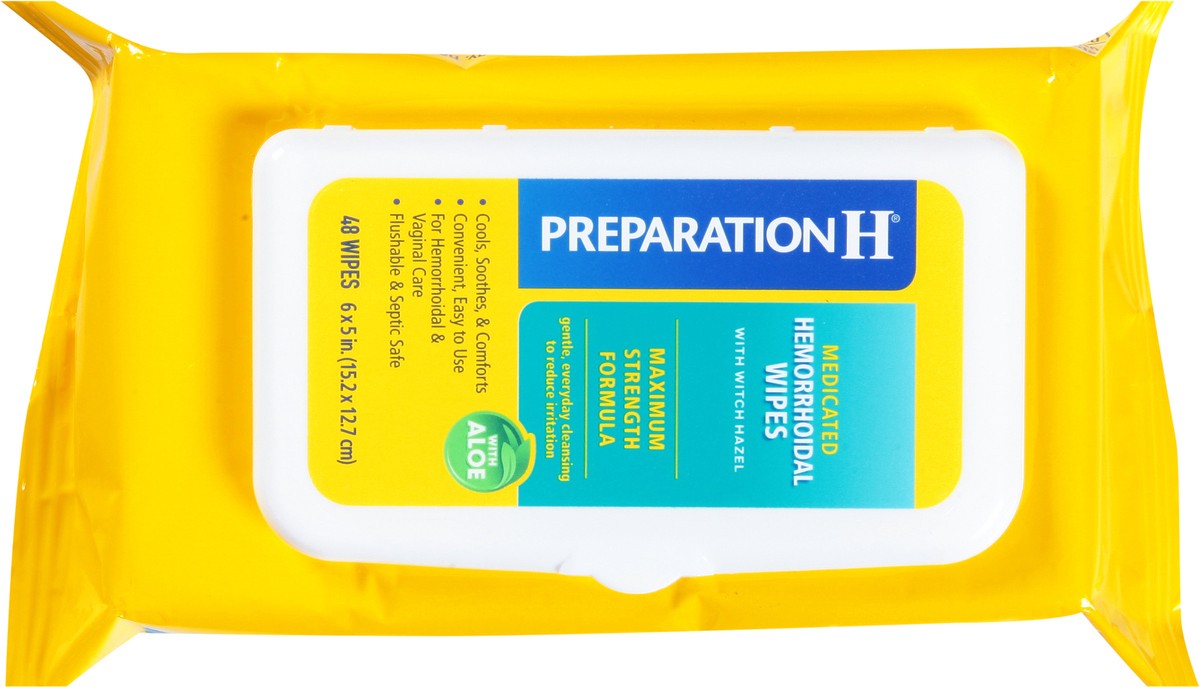 slide 6 of 10, Preparation H  Hemorrhoid Wipes with Witch Hazel for Skin Irritation Relief - 48 Count, 48 ct