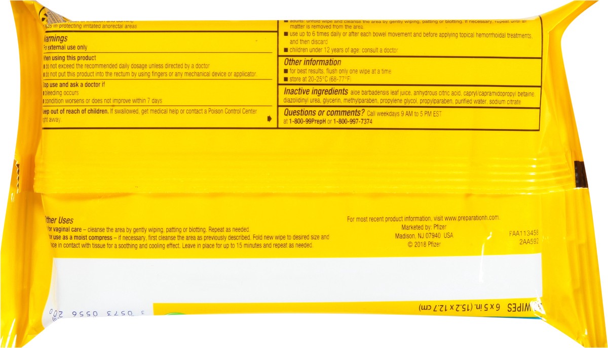 slide 8 of 10, Preparation H  Hemorrhoid Wipes with Witch Hazel for Skin Irritation Relief - 48 Count, 48 ct