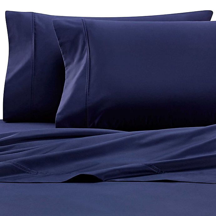 slide 1 of 1, Brookstone BioSense 500-Thread-Count Tencel Standard/Queen Pillowcase Set - Blue Jean, 1 ct