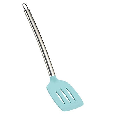 slide 1 of 1, Cocinaware Slotted Turner Stainless Steel Handle Blue, 1 ct