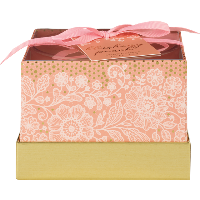 slide 1 of 1, DECORWARE 10.7Z Blshing Peach Cndl Box, 10.7 oz
