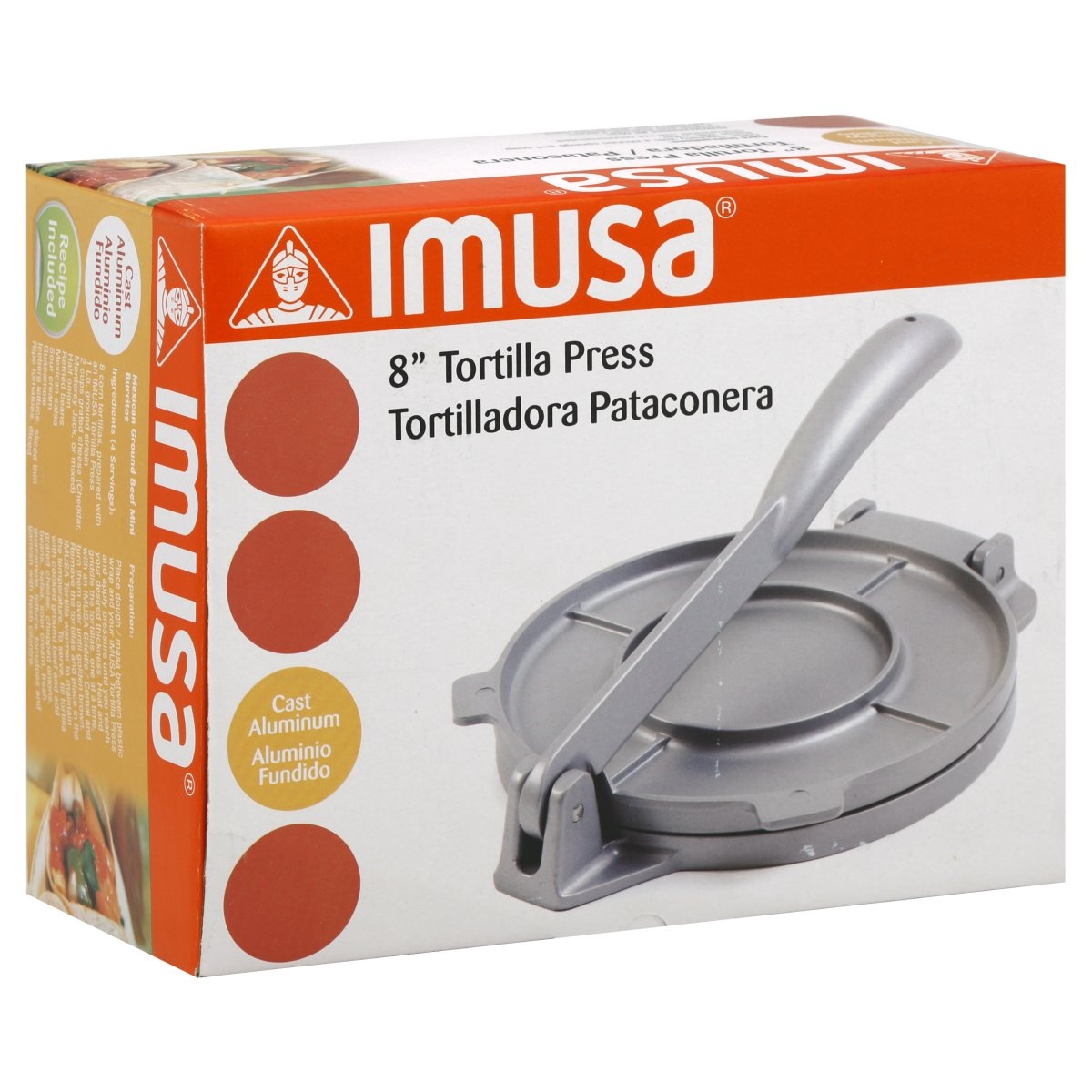 slide 1 of 1, IMUSA Aluminum Tortilla Press - Silver - 8 Inch, 8 in