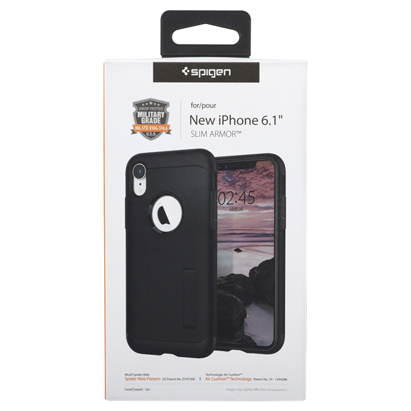 slide 1 of 1, Spigen Slim Armor iPhone 6.1 Phone Case, Black, 1 ct