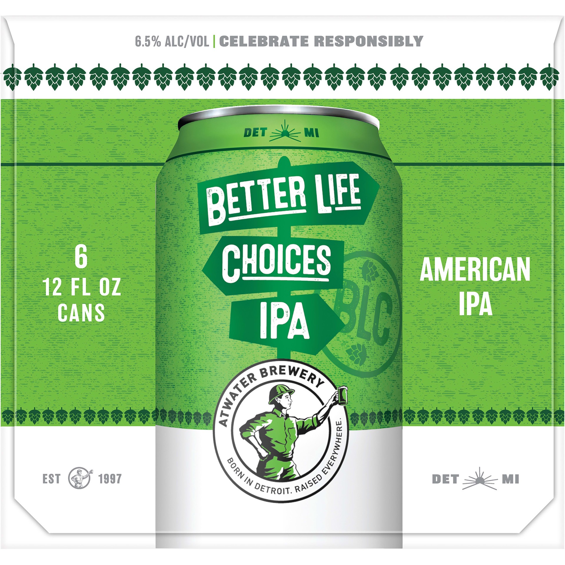 slide 3 of 5, Atwater Better Life Choices 6 Pack 12 Oz Aluminum Can 6.5% Abv, 12 fl oz