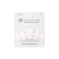 Teleties Classic Coconut White Hair Clip - Large
