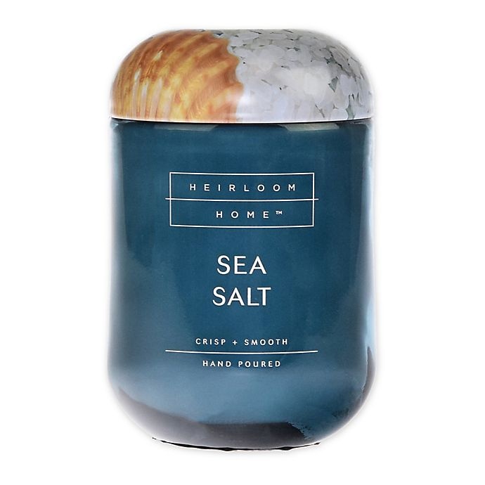 slide 1 of 1, Heirloom Home Sea Salt Jar Candle with Metal Lid, 24 oz