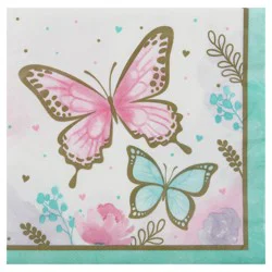 Party Creations Golden Butterfly Napkins