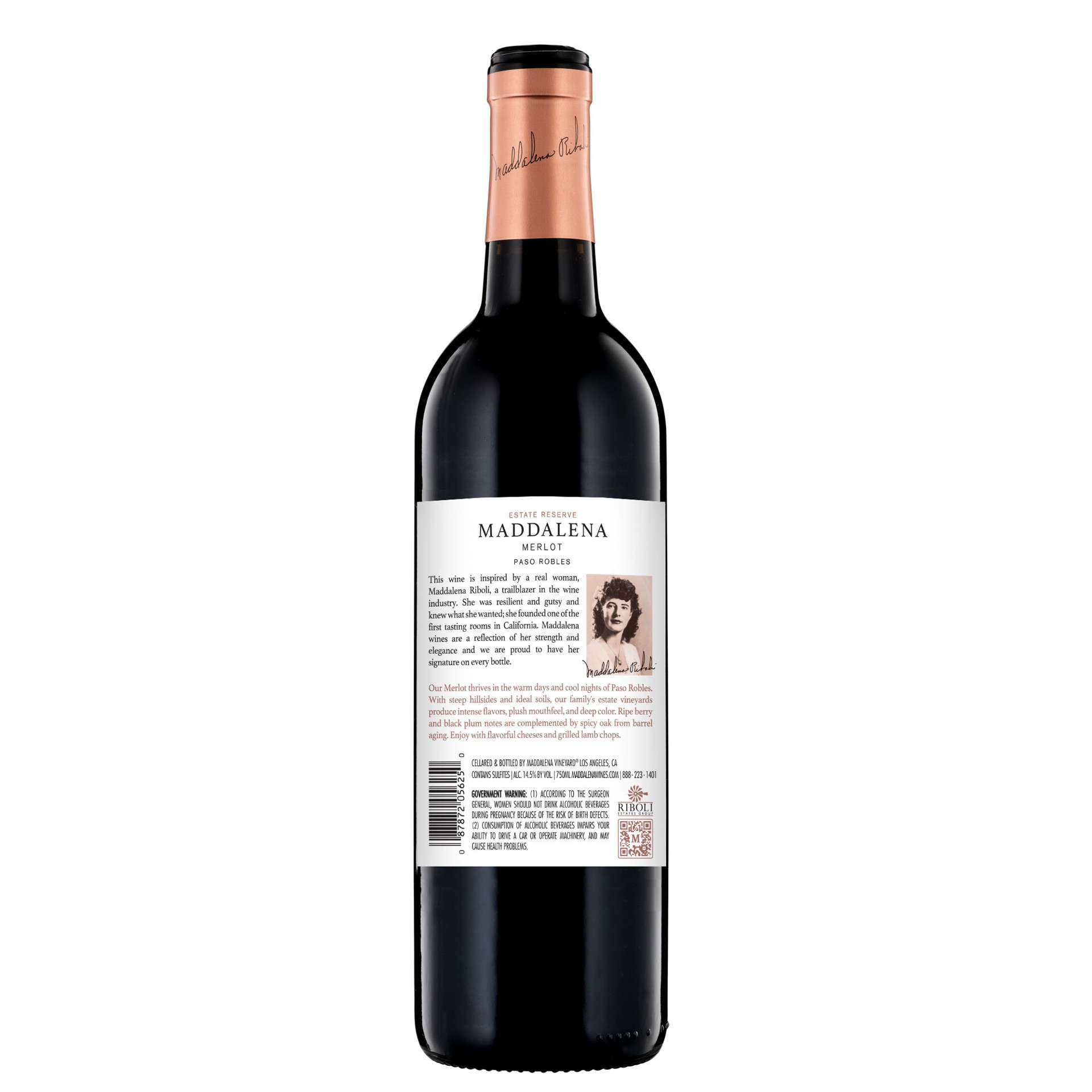 slide 2 of 8, Maddalena Merlot Paso Robles Red Wine 750mL, 750 ml