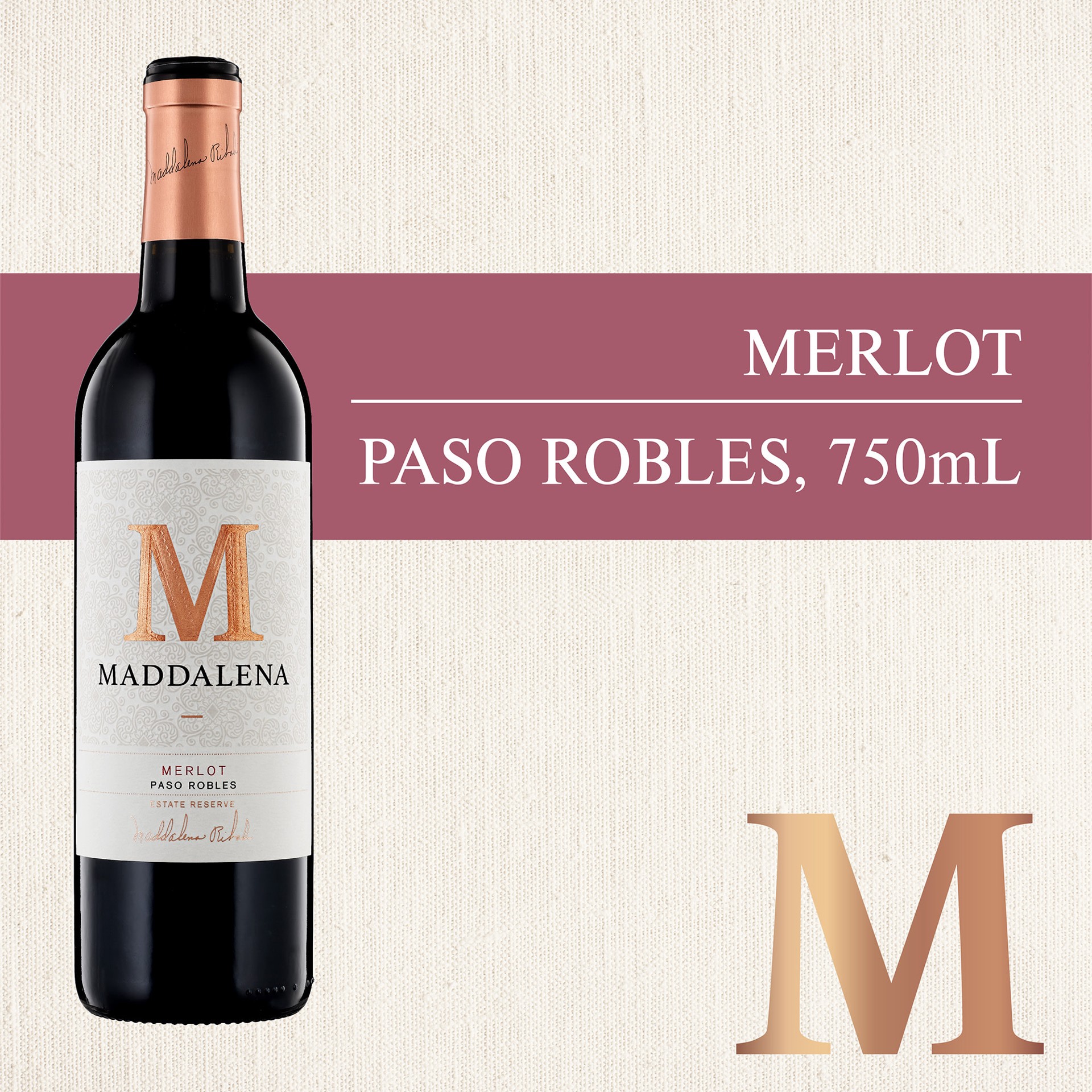 slide 3 of 8, Maddalena Merlot Paso Robles Red Wine 750mL, 750 ml