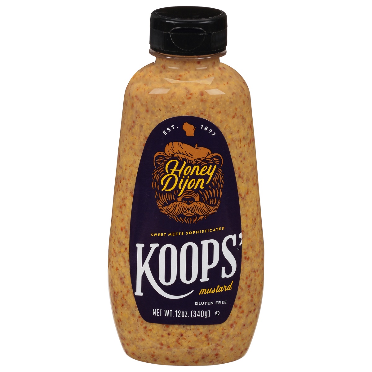 slide 1 of 1, Koops' Mustard, Honey Dijon, 12 oz