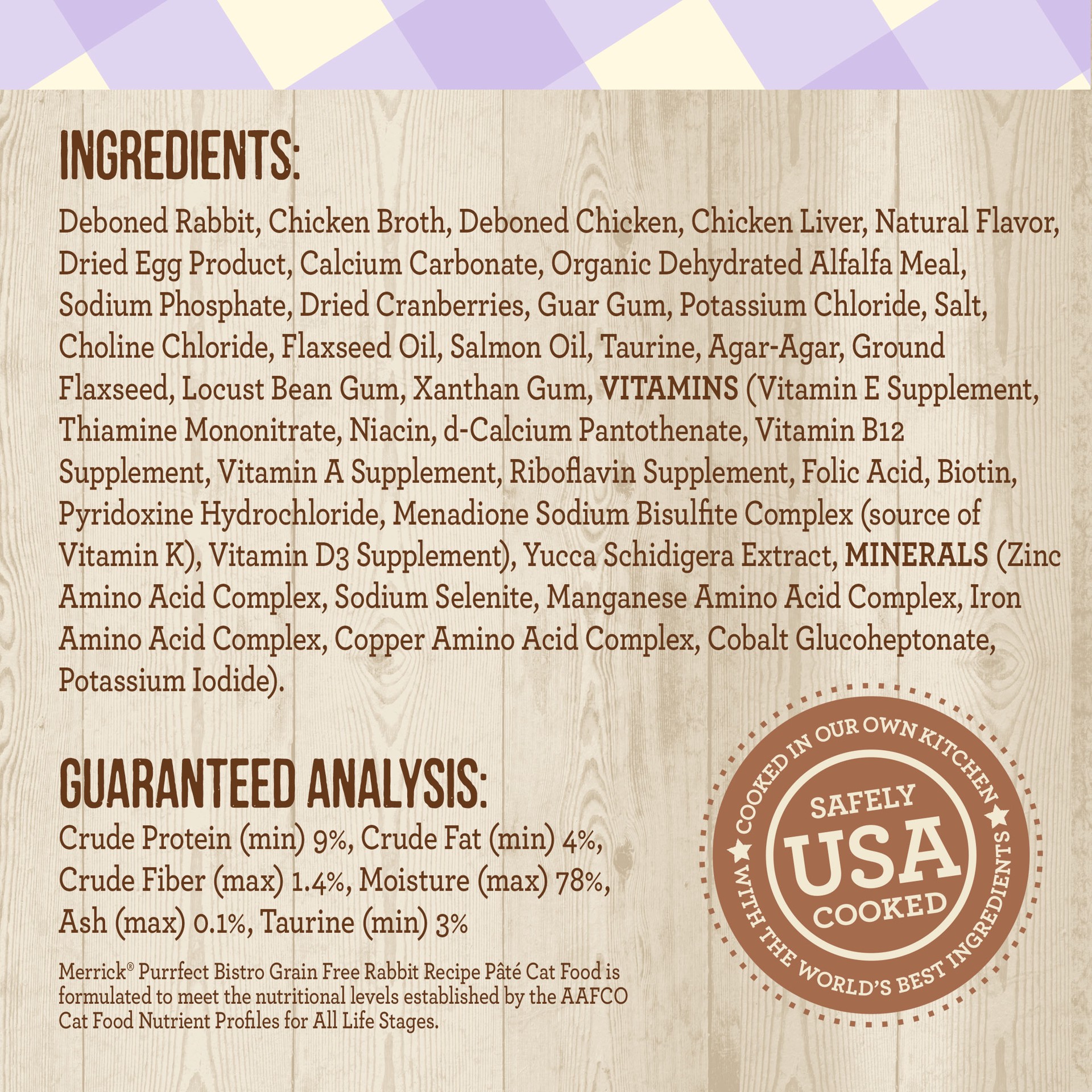 slide 2 of 4, Merrick Purrfect Bistro Grain Free Wet Cat Food Rabbit Recipe Pate - 5.5 oz Can, 5.5 oz