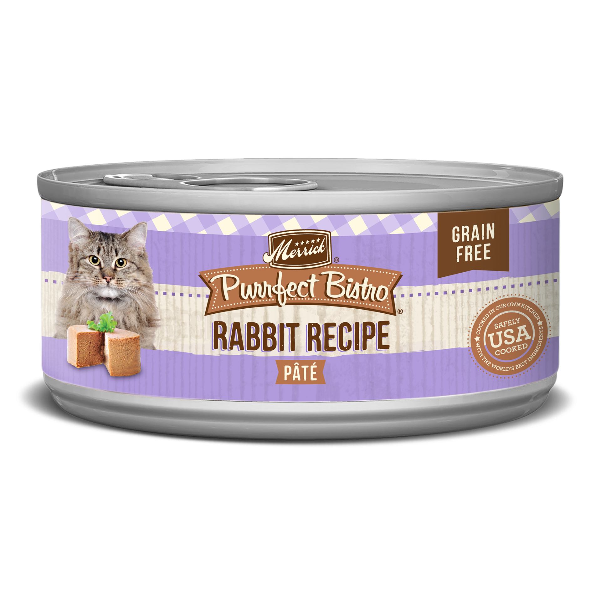 slide 1 of 4, Merrick Purrfect Bistro Grain Free Wet Cat Food Rabbit Recipe Pate - 5.5 oz Can, 5.5 oz