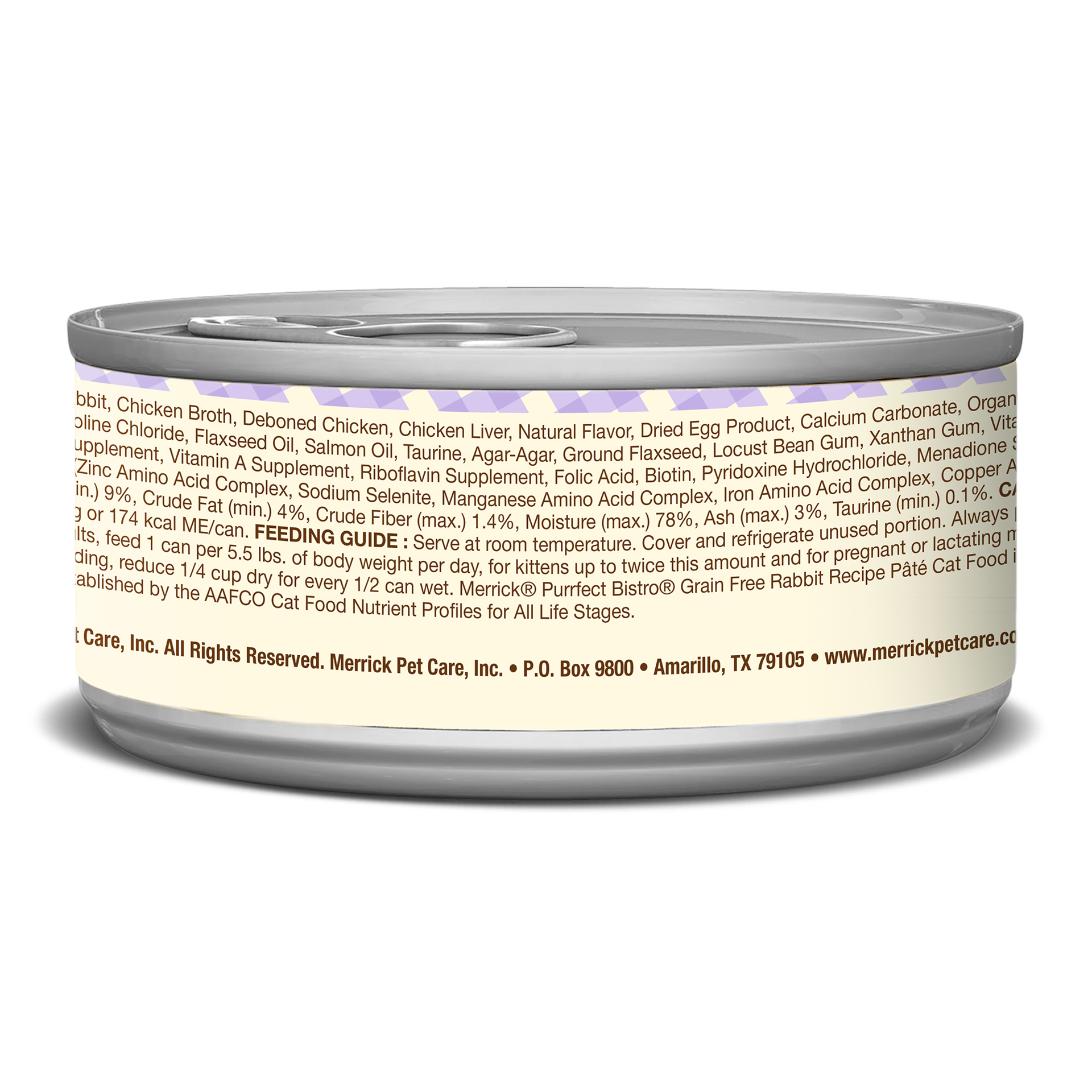 slide 4 of 4, Merrick Purrfect Bistro Grain Free Wet Cat Food Rabbit Recipe Pate - 5.5 oz Can, 5.5 oz
