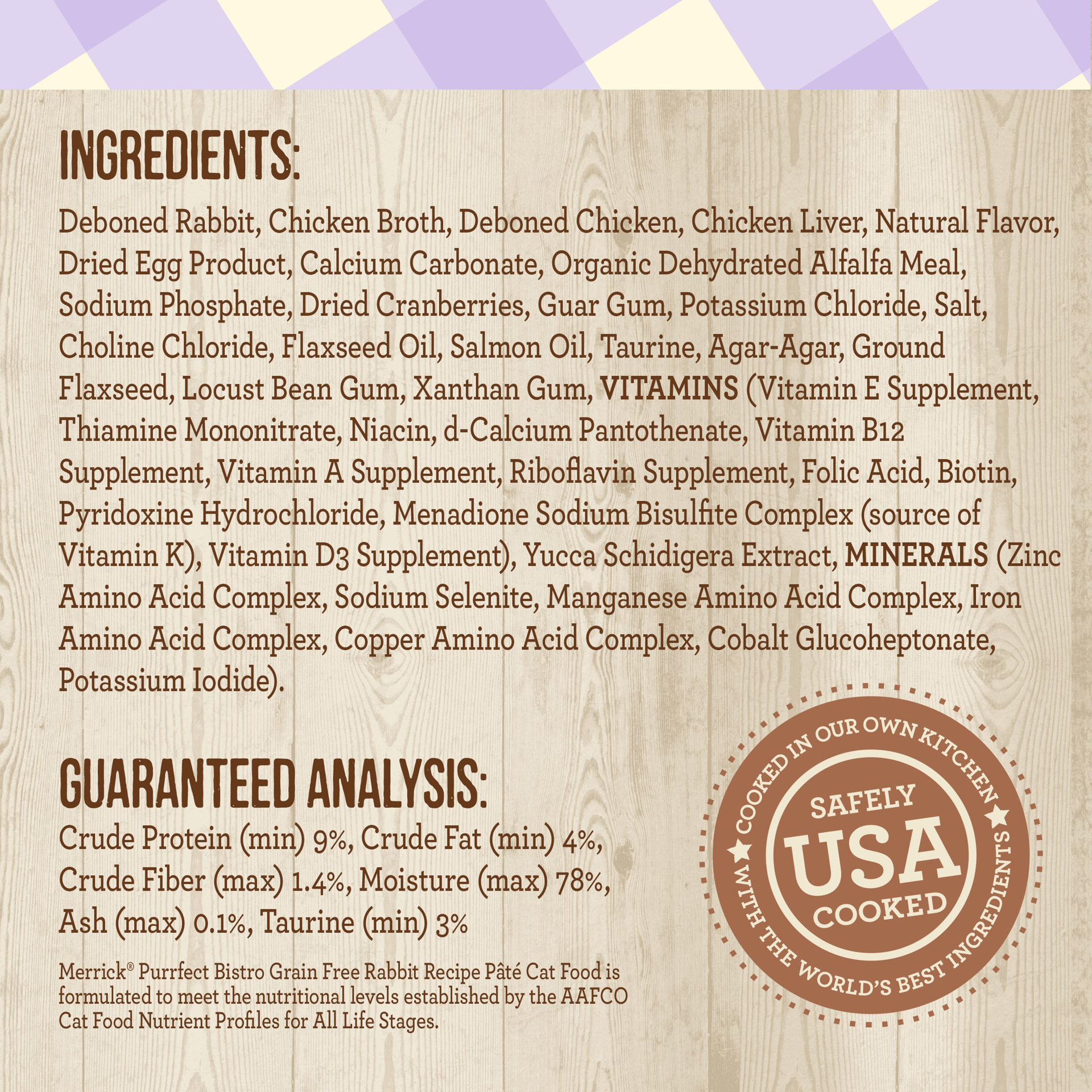 slide 3 of 4, Merrick Purrfect Bistro Grain Free Wet Cat Food Rabbit Recipe Pate - 5.5 oz Can, 5.5 oz