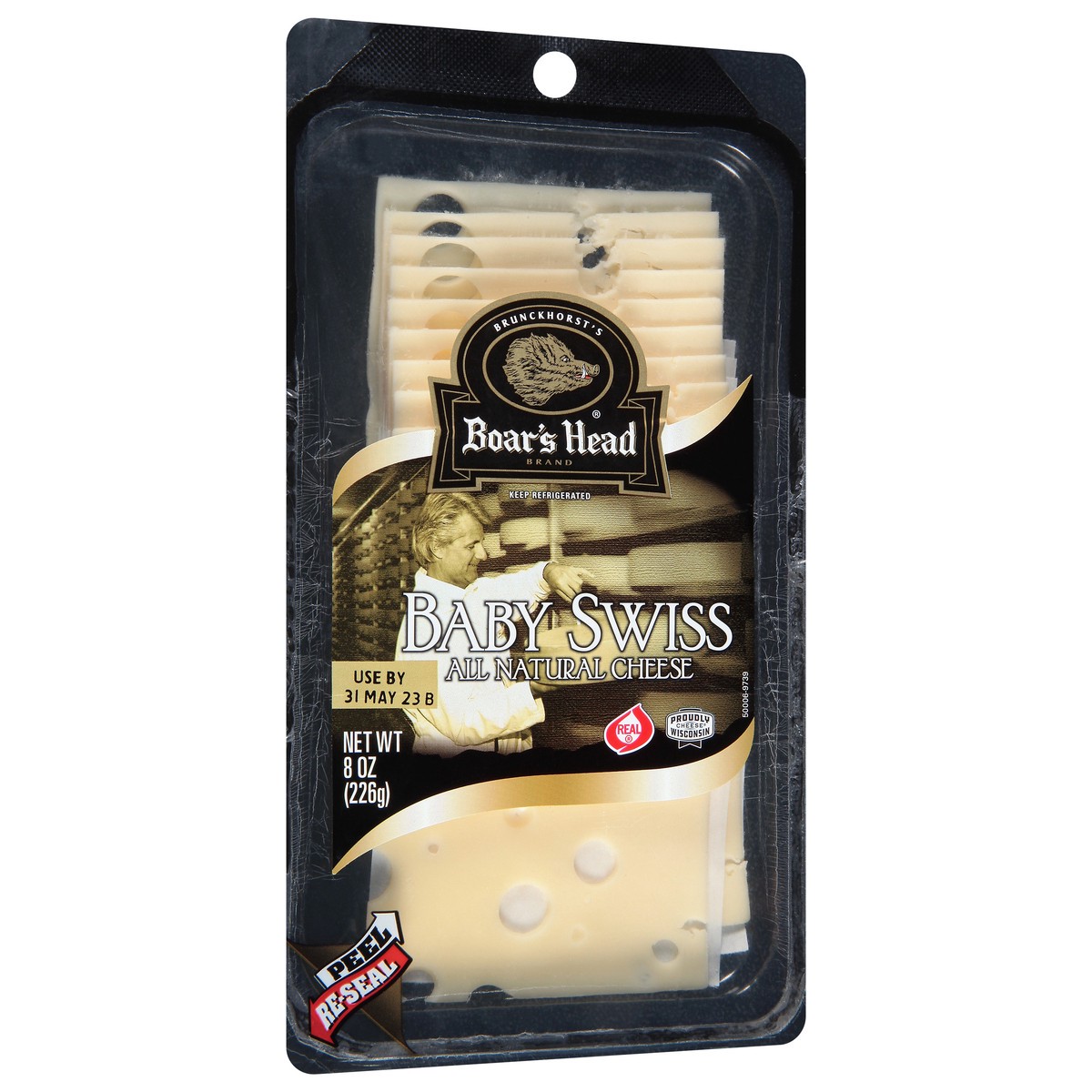 slide 7 of 9, Boar's Head Baby Swiss Cheese, 8 oz