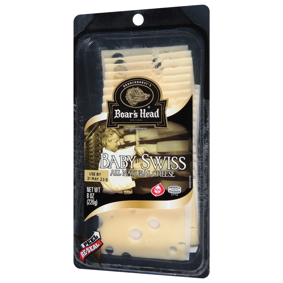 slide 9 of 9, Boar's Head Baby Swiss Cheese, 8 oz