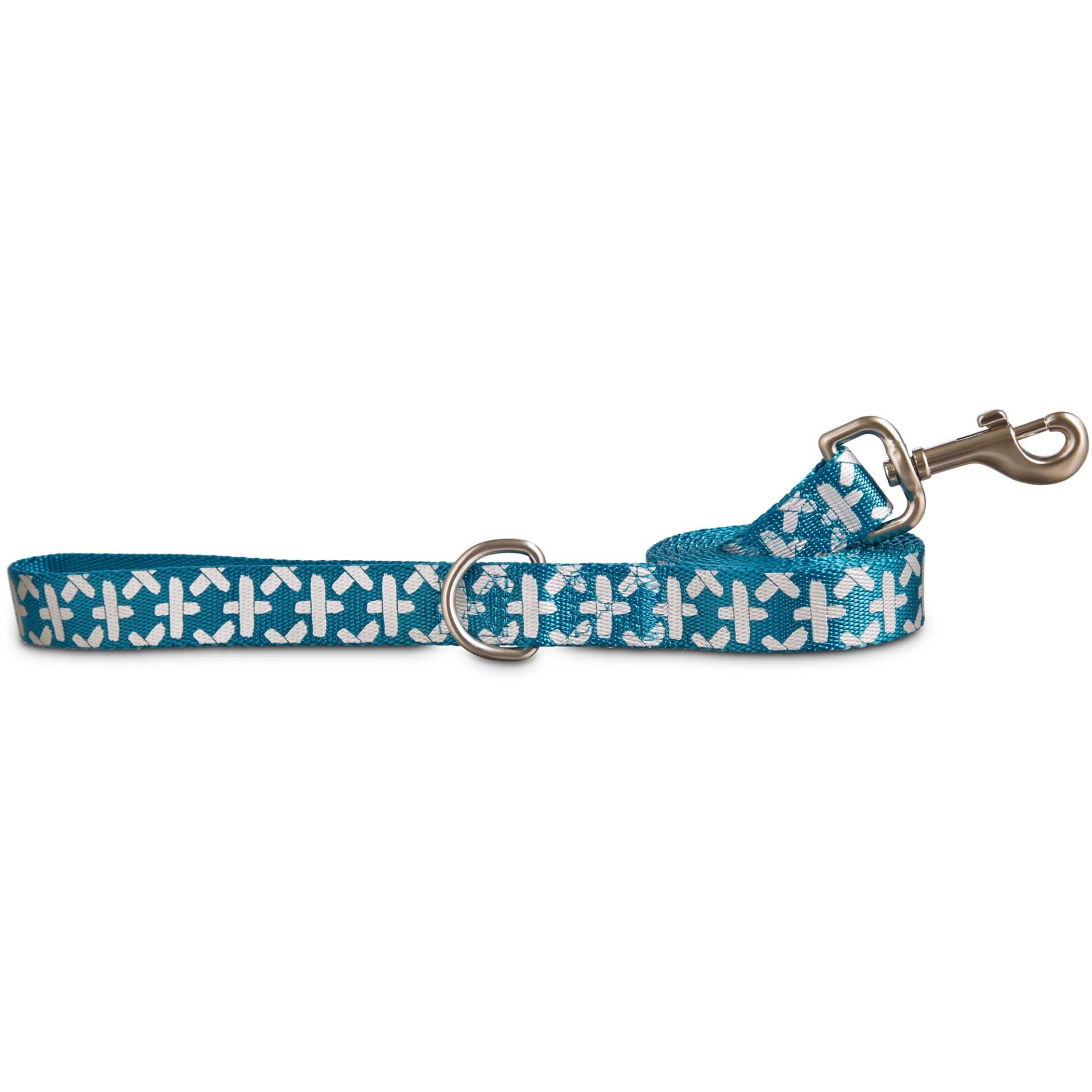 slide 1 of 1, Good2Go Reflective Teal Abstract Weave Dog Leash, 1 ct