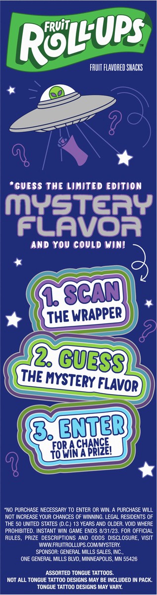 slide 5 of 13, Fruit Roll-Ups Fruit Flavored Snacks, Mystery Flavor, Solar Melon, and Star Berry, 30 ct, 30 ct