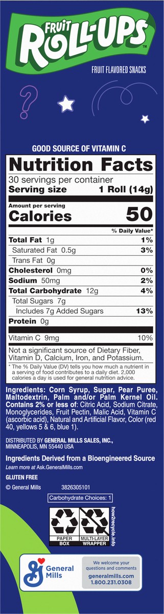 slide 7 of 13, Fruit Roll-Ups Fruit Flavored Snacks, Mystery Flavor, Solar Melon, and Star Berry, 30 ct, 30 ct