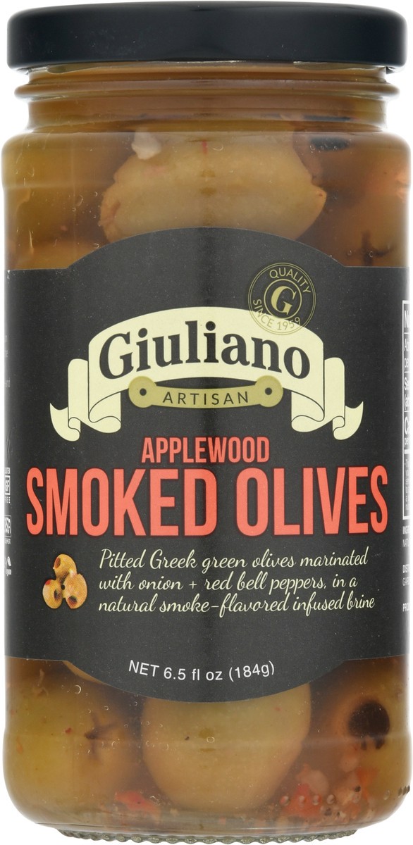 slide 6 of 9, Giuliano's Applewood Smoked Olives, 6.5 oz