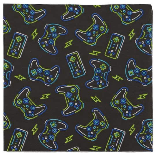 slide 1 of 3, Gamer Beverage Napkins, 20ct. By Celebrate It, 20 ct