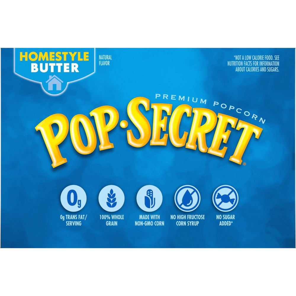 slide 2 of 13, Pop-Secret Microwave Popcorn Homestyle Butter Flavor - 3.2oz/12ct, 38.4 oz