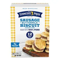 Odom's Tennessee Pride Sausage & Buttermilk Biscuits Snack Size 12 ea