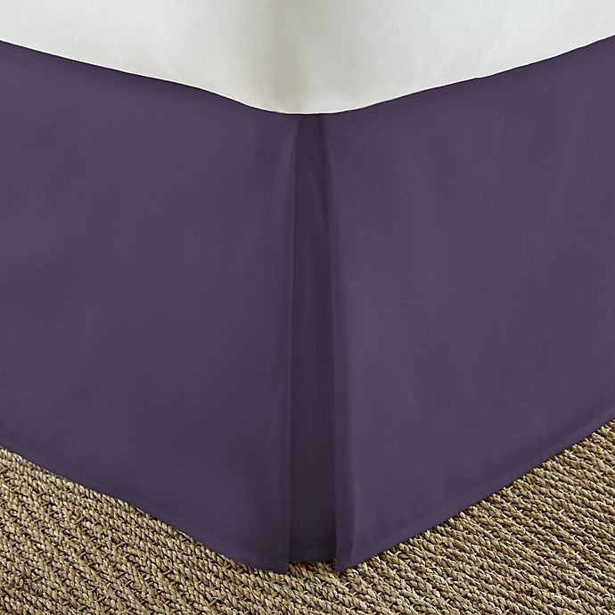slide 1 of 1, Home Collection Pleated King Bed Skirt - Purple, 1 ct