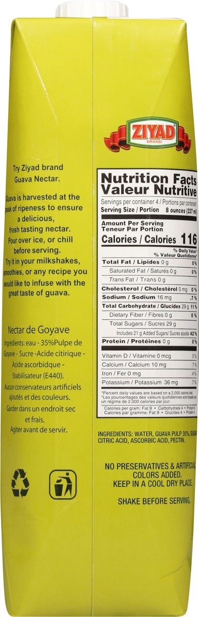 slide 2 of 14, Ziyad Guava Nectar 33.8 fl oz, 33.8 fl oz