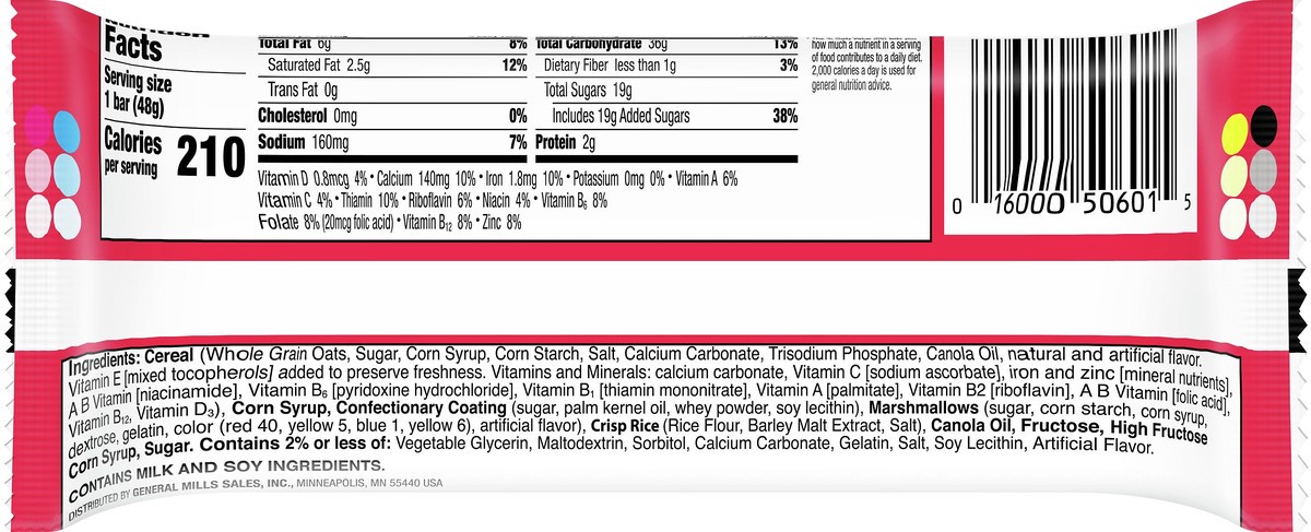 slide 4 of 9, Lucky Charms Marshmallow Treat Bar King Size 1.70 oz, 1.7 oz