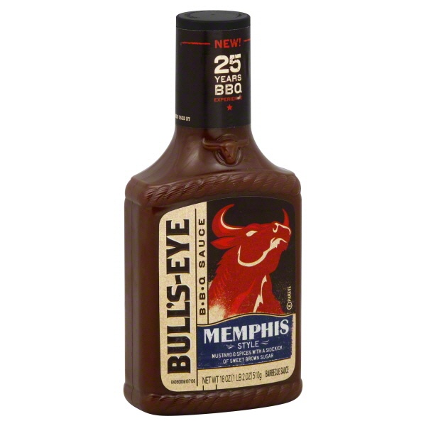 slide 1 of 1, Bull's-Eye Memphis Style BBQ Sauce, 18 oz