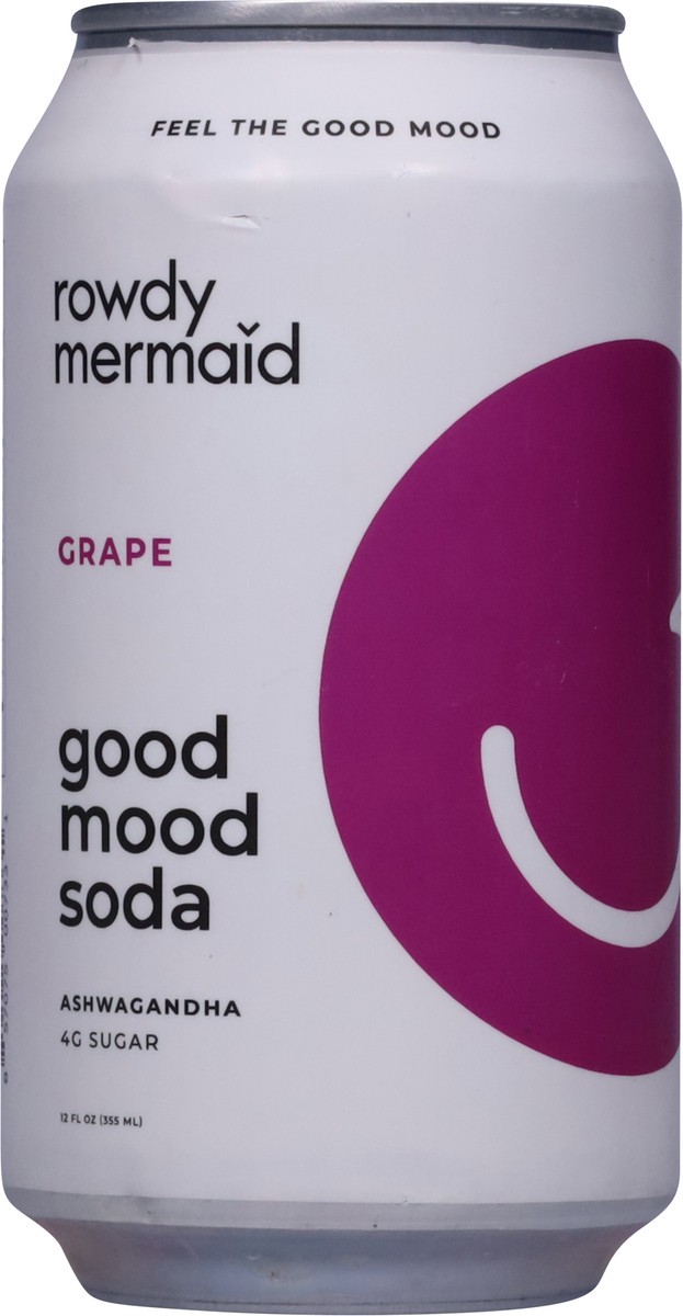 slide 11 of 13, Rowdy Mermaid Grape Good Mood Soda 12 fl oz, 12 fl oz