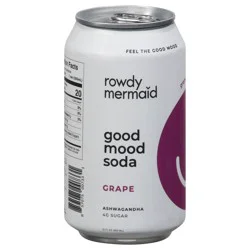 Rowdy Mermaid Grape Good Mood Soda 12 fl oz