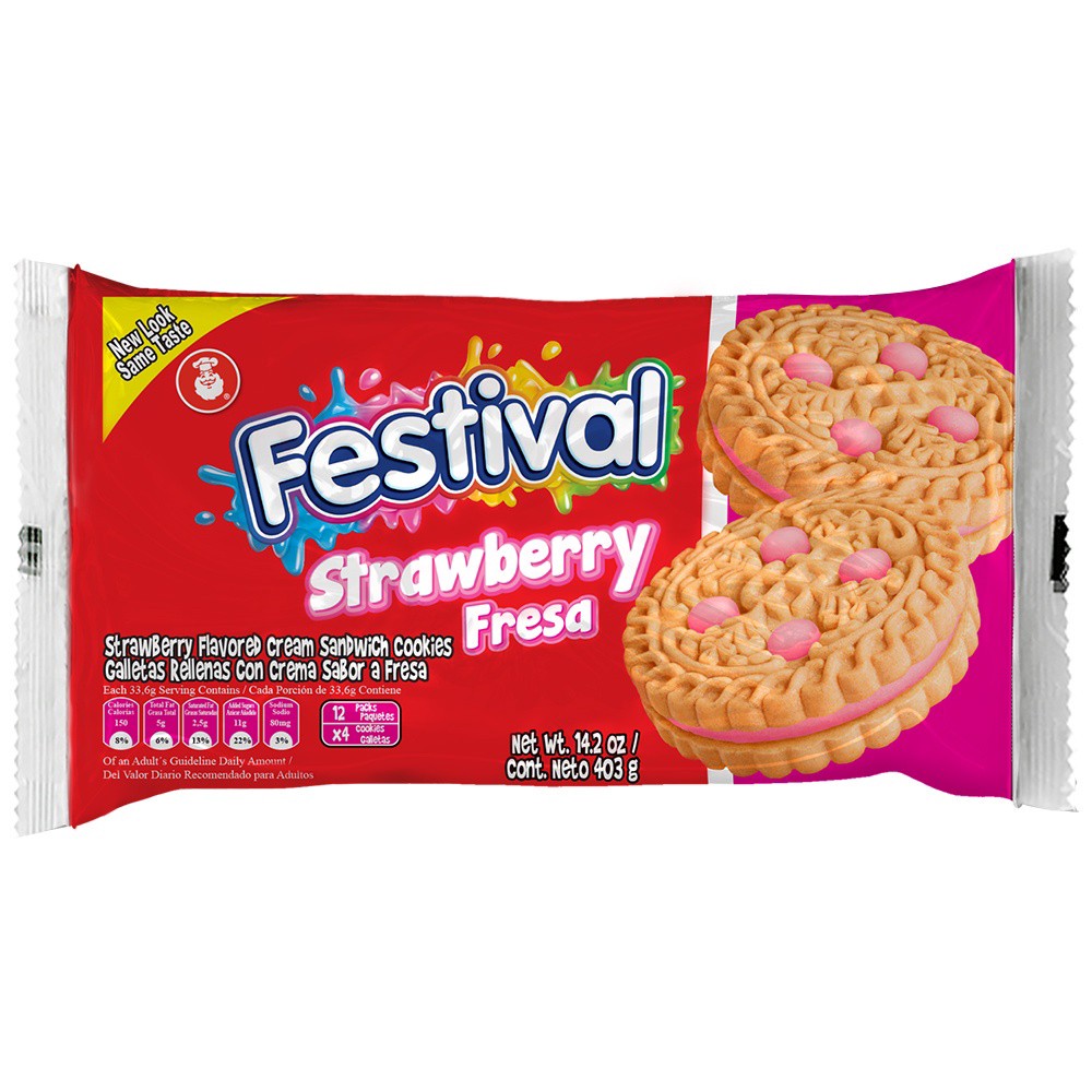 slide 1 of 1, Festival Strawberry Cookies, 1 ct