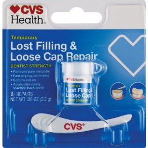 slide 1 of 1, CVS Health Temporary Lost Filling & Loose Cap Repair, 0.08 oz; 2.2 gram