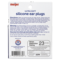 slide 3 of 5, Meijer Silicone Ear Plugs, 6 pair, 1 ct