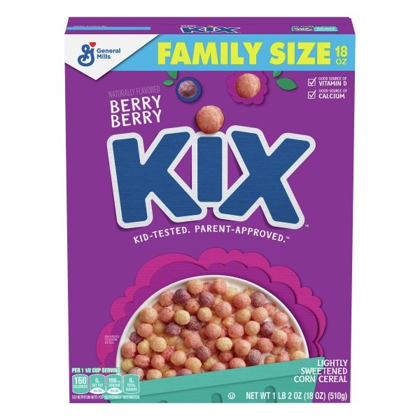 slide 1 of 1, Berry Berry Kix Crispy Corn Puffs, 18 oz