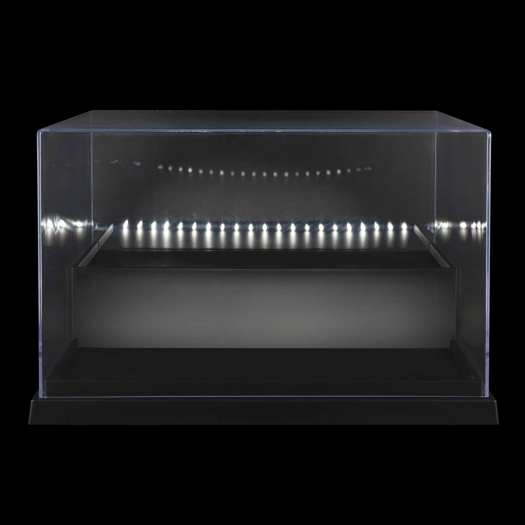 slide 2 of 7, Two-Tiered Led Display Case By Studio Decor, 15 in x 10 in x 9.5 in