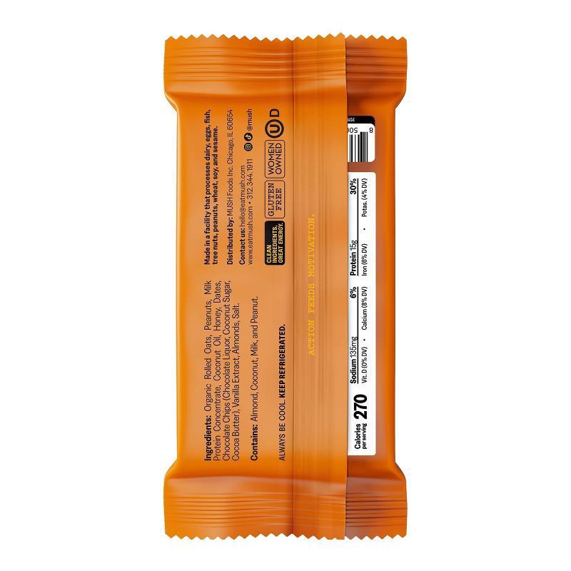 slide 4 of 6, MUSH Peanut Butter Chocolate Chip Refrigerated Protein Bar - 2.3 oz, 2.3 oz
