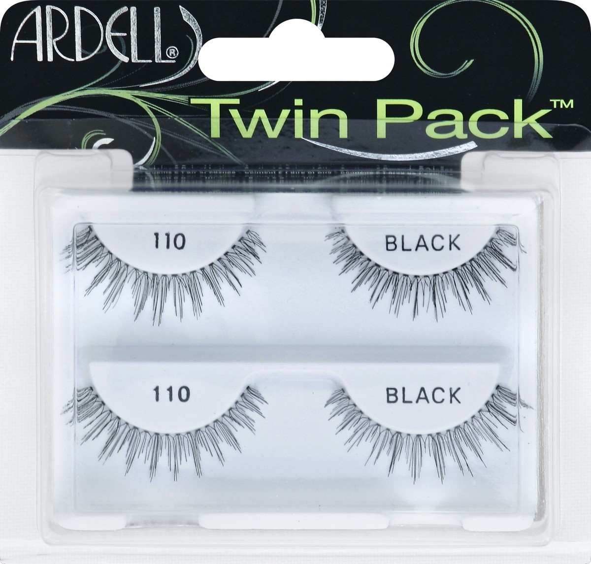 slide 2 of 2, Ardell Lashes, Black 110, Twin Pack, 2 ct