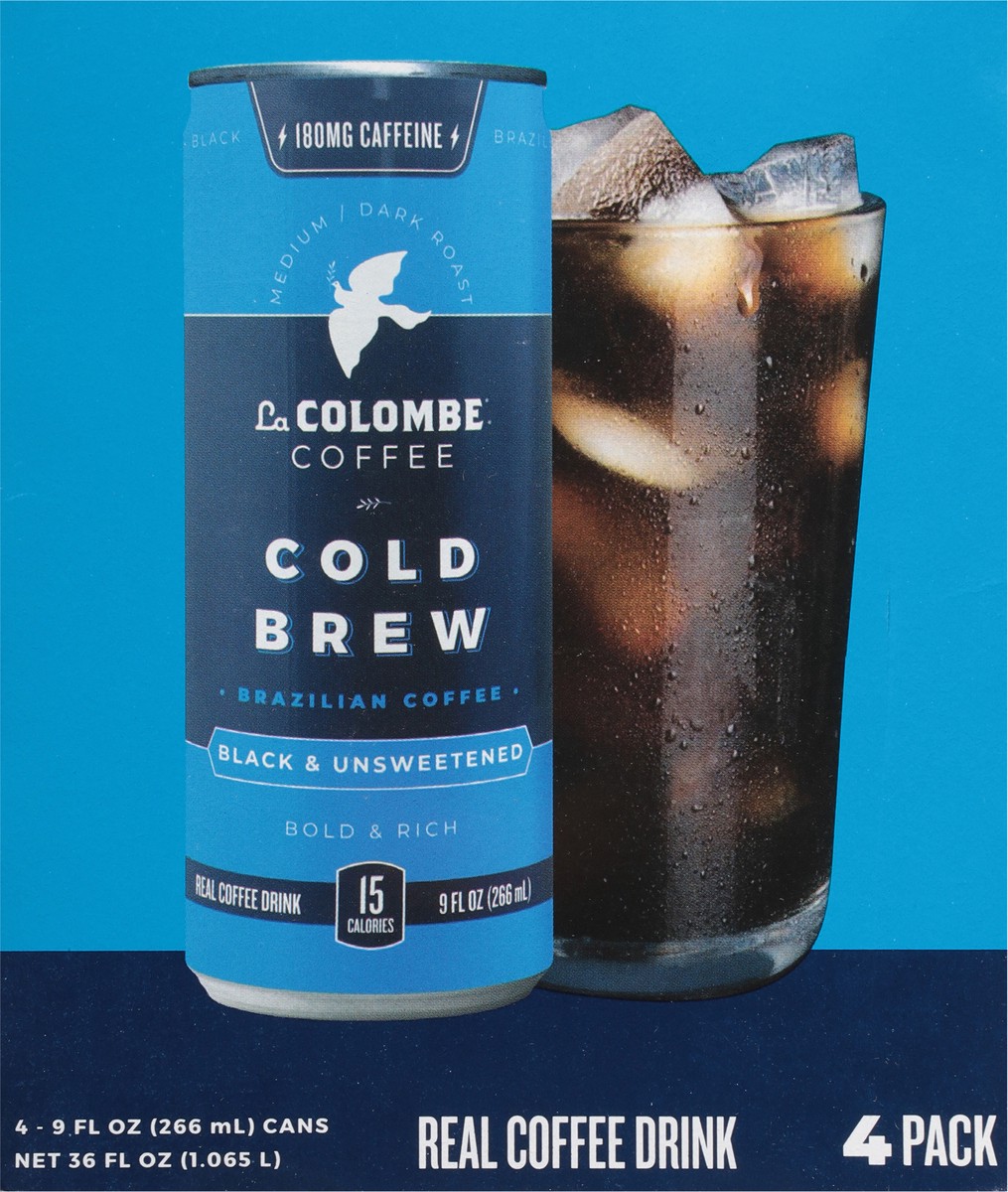 slide 3 of 14, La Colombe Coffee, Cold Brew Black Unsweetened, 9 fl oz Cans, 4 Pack, 4 ct