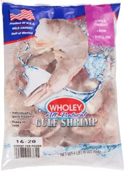 Wholey All Natural Gulf Shrimp 1 lb Bag