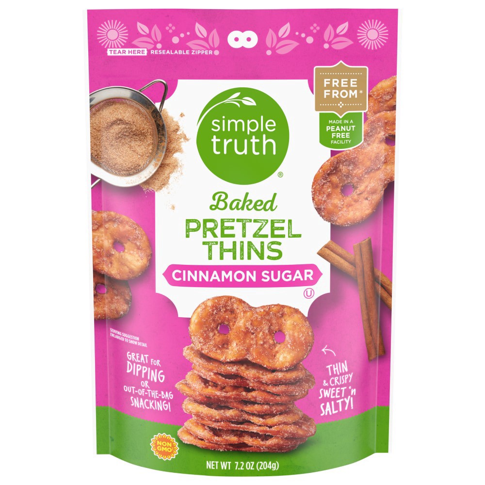 slide 2 of 2, Simple Truth Sea Salt Baked Pretzel Thin Crisps, 7.2 oz