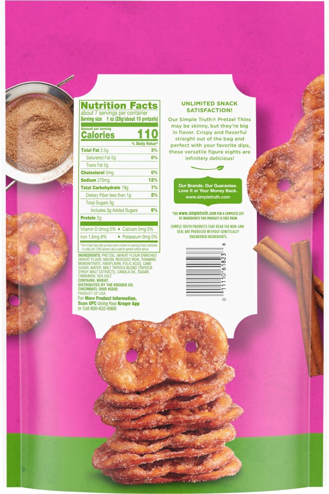slide 1 of 2, Simple Truth Sea Salt Baked Pretzel Thin Crisps, 7.2 oz