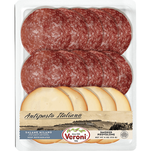 slide 1 of 1, Vrn Antipasto Salame Milano And Smoked Provolone, 4 oz