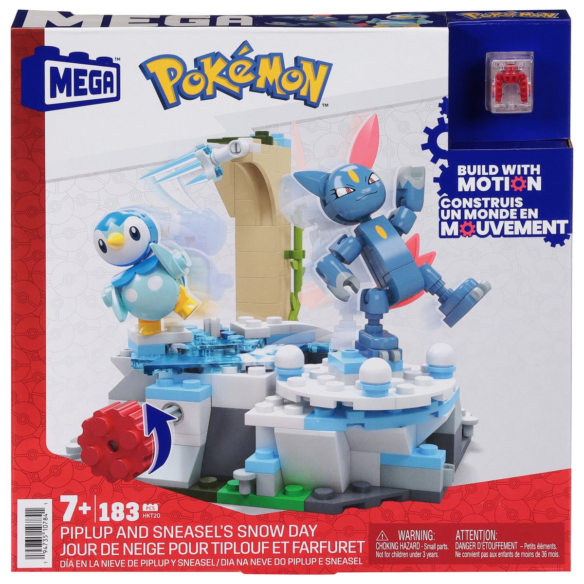 slide 1 of 4, Mattel MEGA Pokémon Piplup and Sneasel's Snow Day, 171 ct