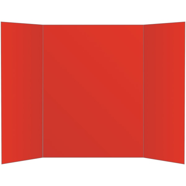 slide 1 of 1, Office Depot Brand 80% Recycled Tri-Fold Corrugate Display Board, 36'' X 48'', Red, 1 ct