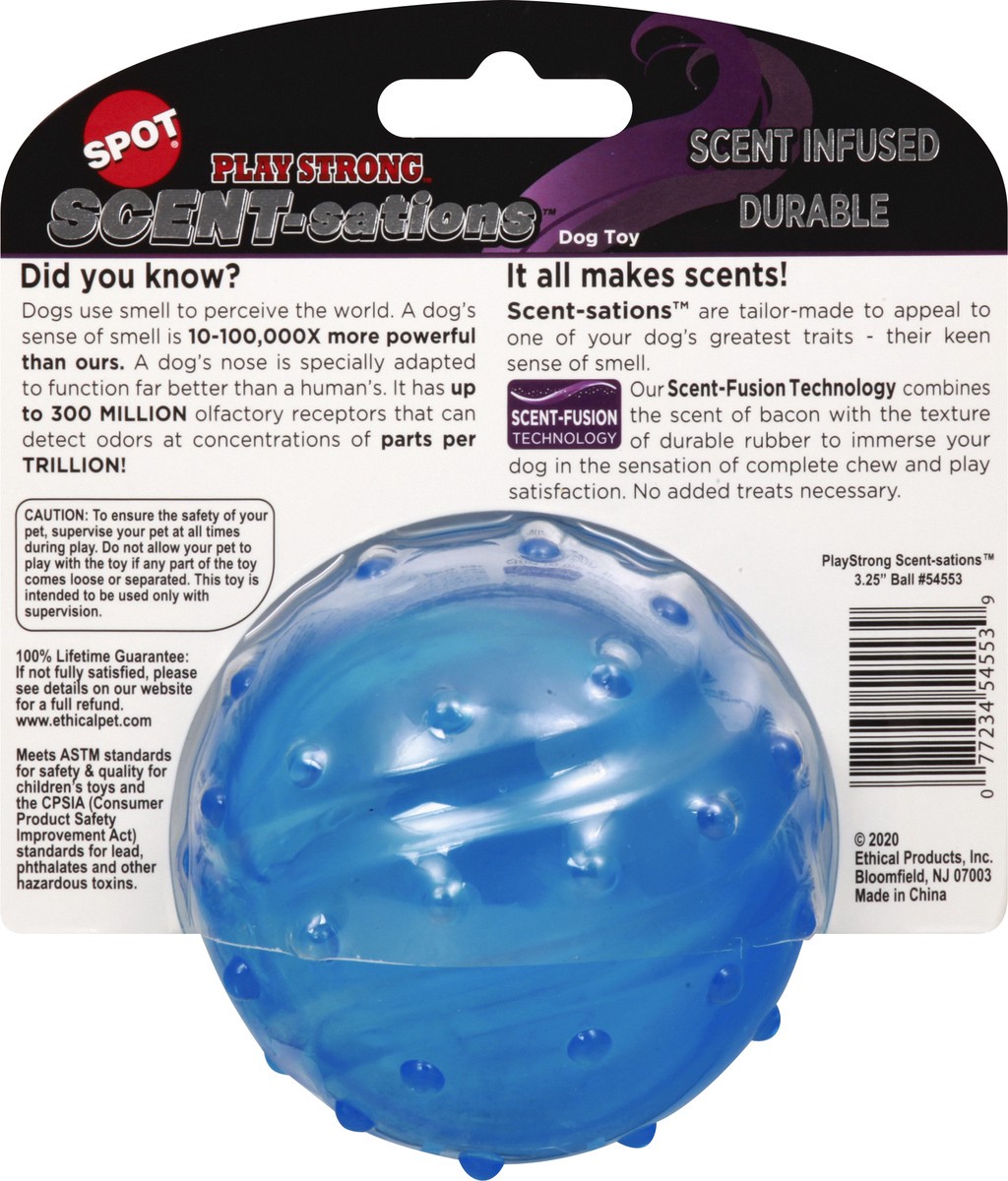 slide 6 of 9, SCENT-sations Spot 3.25 Inch Scent Infused Ball Bacon Flavor Dog Toy 1 ea, 1 ct