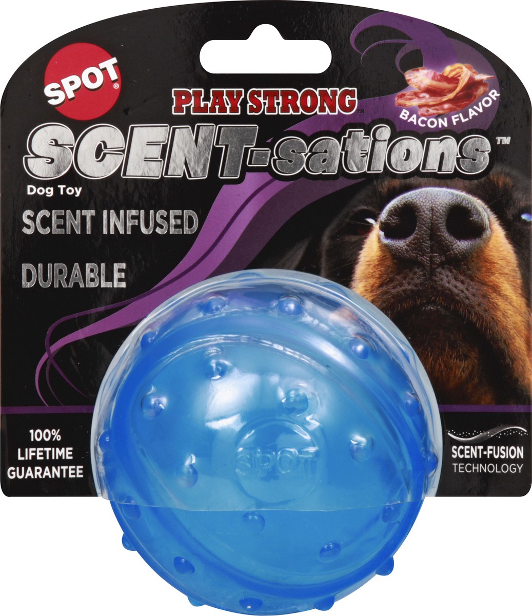 slide 5 of 9, SCENT-sations Spot 3.25 Inch Scent Infused Ball Bacon Flavor Dog Toy 1 ea, 1 ct